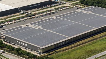 Tesla Motors assembly car factory